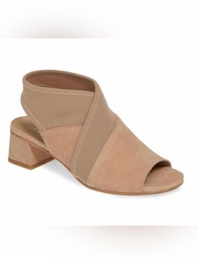 New with Tag EILEEN FISHER Luca Sandals Latte Tumbled Nubuck
